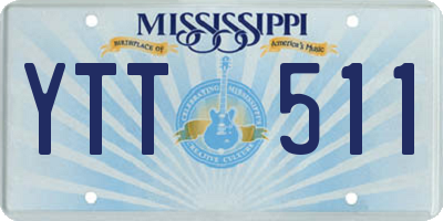 MS license plate YTT511