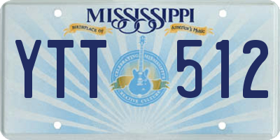 MS license plate YTT512