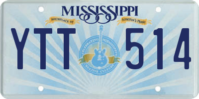 MS license plate YTT514