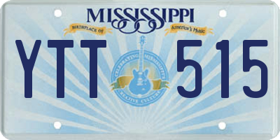 MS license plate YTT515