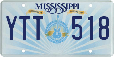 MS license plate YTT518
