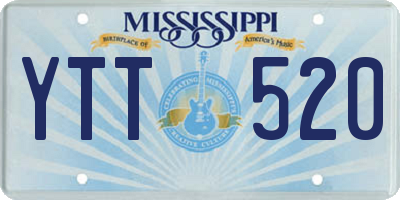 MS license plate YTT520