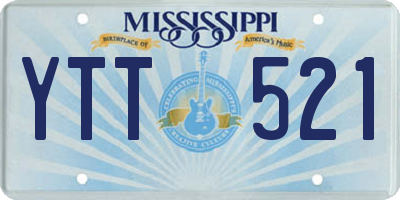 MS license plate YTT521
