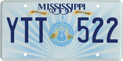 MS license plate YTT522