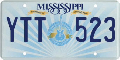 MS license plate YTT523