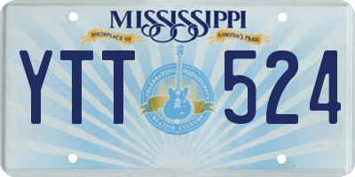 MS license plate YTT524