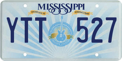MS license plate YTT527