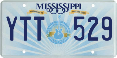 MS license plate YTT529