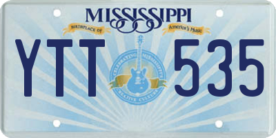 MS license plate YTT535