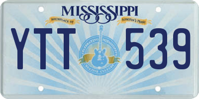 MS license plate YTT539