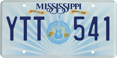 MS license plate YTT541