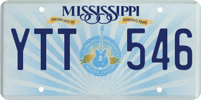MS license plate YTT546