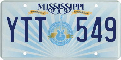 MS license plate YTT549