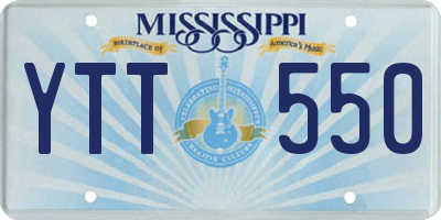 MS license plate YTT550