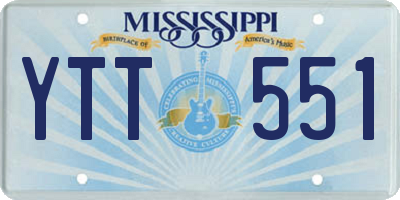 MS license plate YTT551