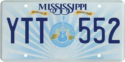 MS license plate YTT552