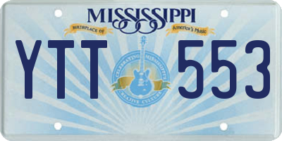 MS license plate YTT553