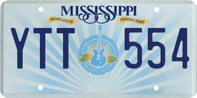 MS license plate YTT554