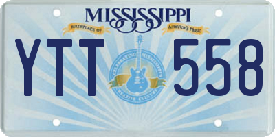 MS license plate YTT558