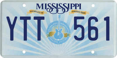 MS license plate YTT561