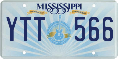 MS license plate YTT566
