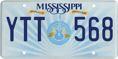 MS license plate YTT568
