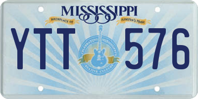 MS license plate YTT576