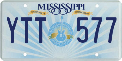 MS license plate YTT577