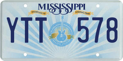MS license plate YTT578