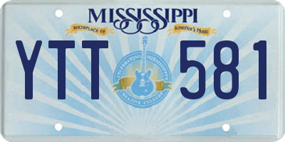 MS license plate YTT581