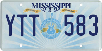 MS license plate YTT583