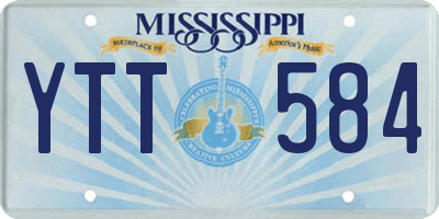 MS license plate YTT584