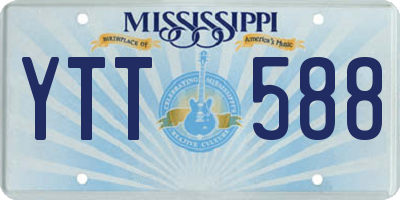 MS license plate YTT588