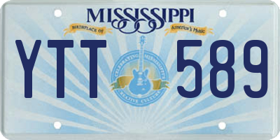 MS license plate YTT589