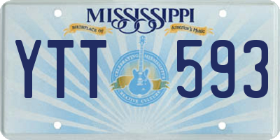 MS license plate YTT593