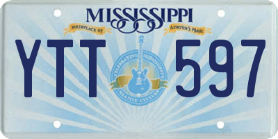 MS license plate YTT597