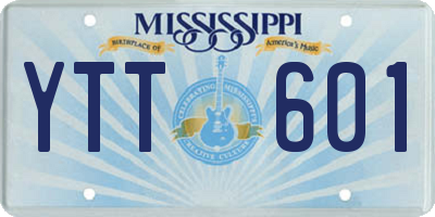 MS license plate YTT601