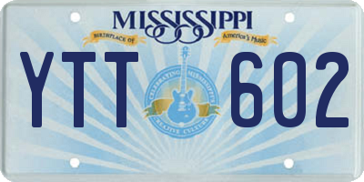 MS license plate YTT602