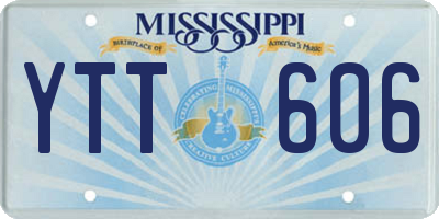 MS license plate YTT606