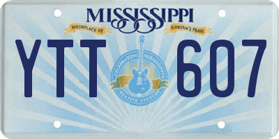 MS license plate YTT607
