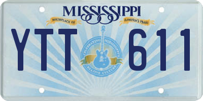MS license plate YTT611