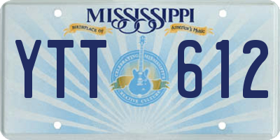 MS license plate YTT612