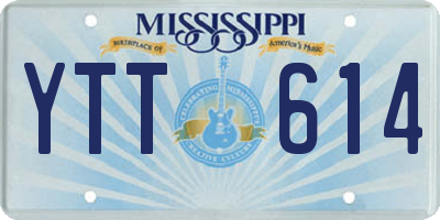 MS license plate YTT614