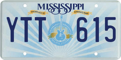 MS license plate YTT615