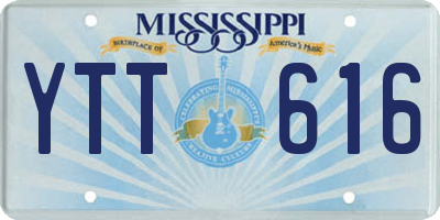 MS license plate YTT616