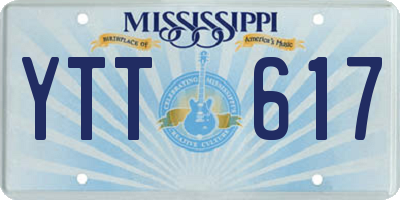MS license plate YTT617