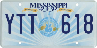 MS license plate YTT618
