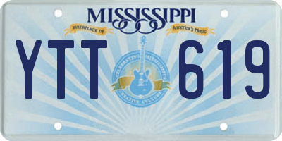 MS license plate YTT619
