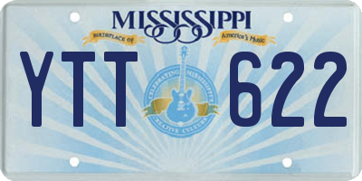MS license plate YTT622