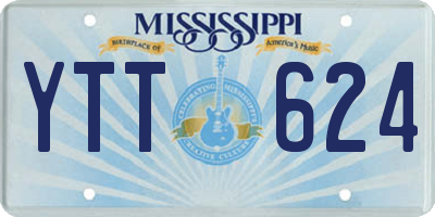 MS license plate YTT624